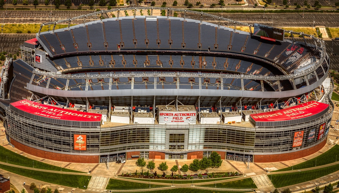 Mile High Stadium in Denver. 