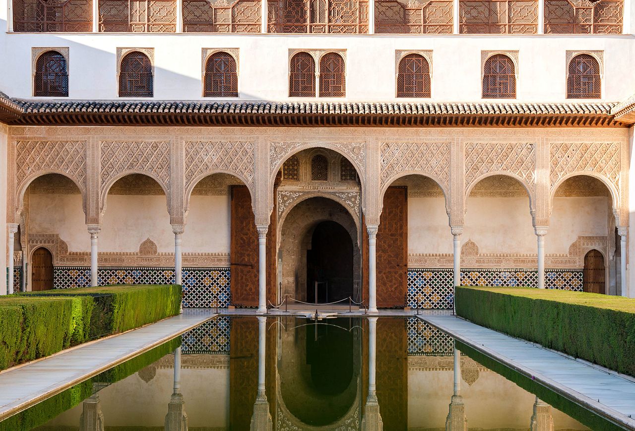 Patio de los Arrayanes, in the Palace of the Alhambra, one of the venues of the Granada Music Festival. Source: Wikipedia