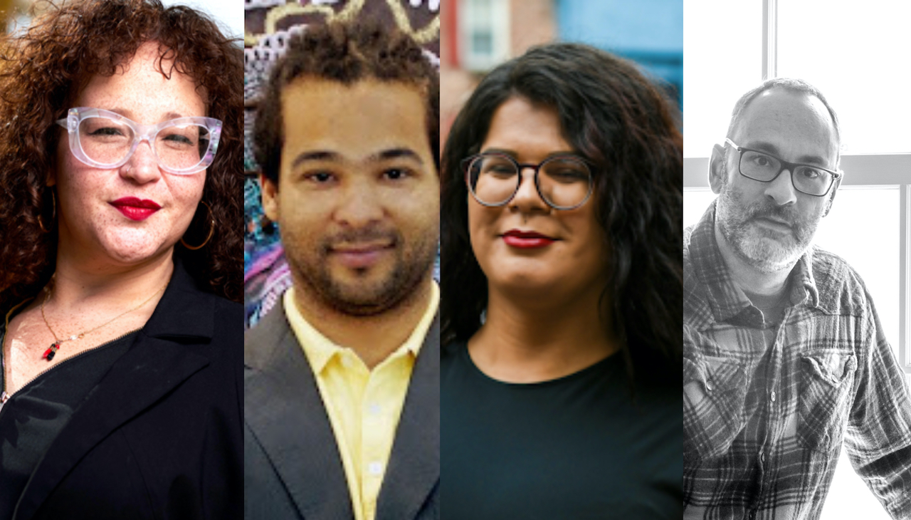 (From left to right) Nasheli Juliana Ortiz González, Camilo Álvårez, Valentina Dejesus-Rosario, and Gabriel Martinez. Photos courtesy of Taller Puertorriqueño.