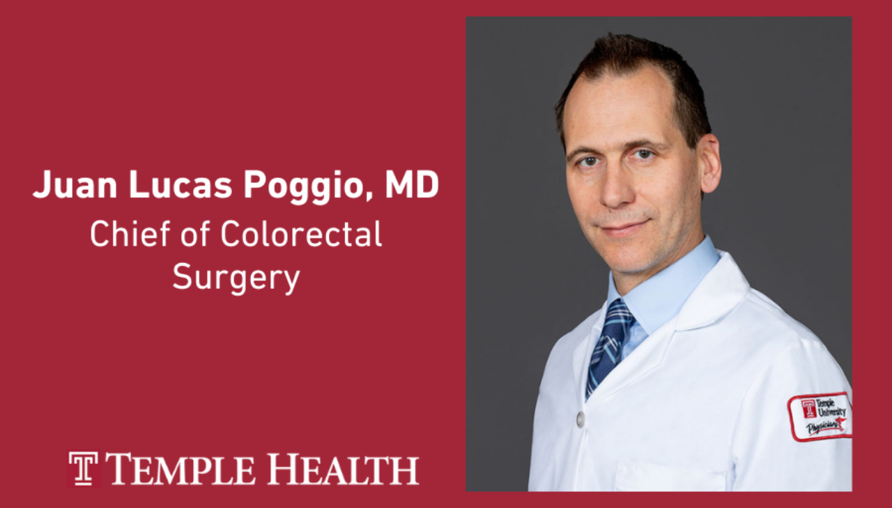 Dr. Juan Lucas Poggio named new System Chief and Chief of the Division for Colorectal Surgery. Photo courtesy of Temple Health