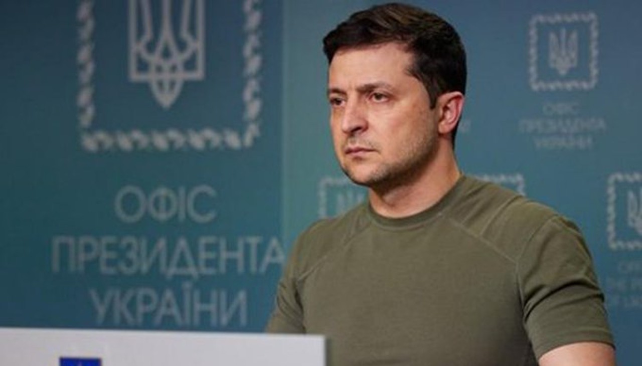 Ukrainian president Volodymyr Zelenskyy has become a ymbol of the war in his country. Photo: Twitter