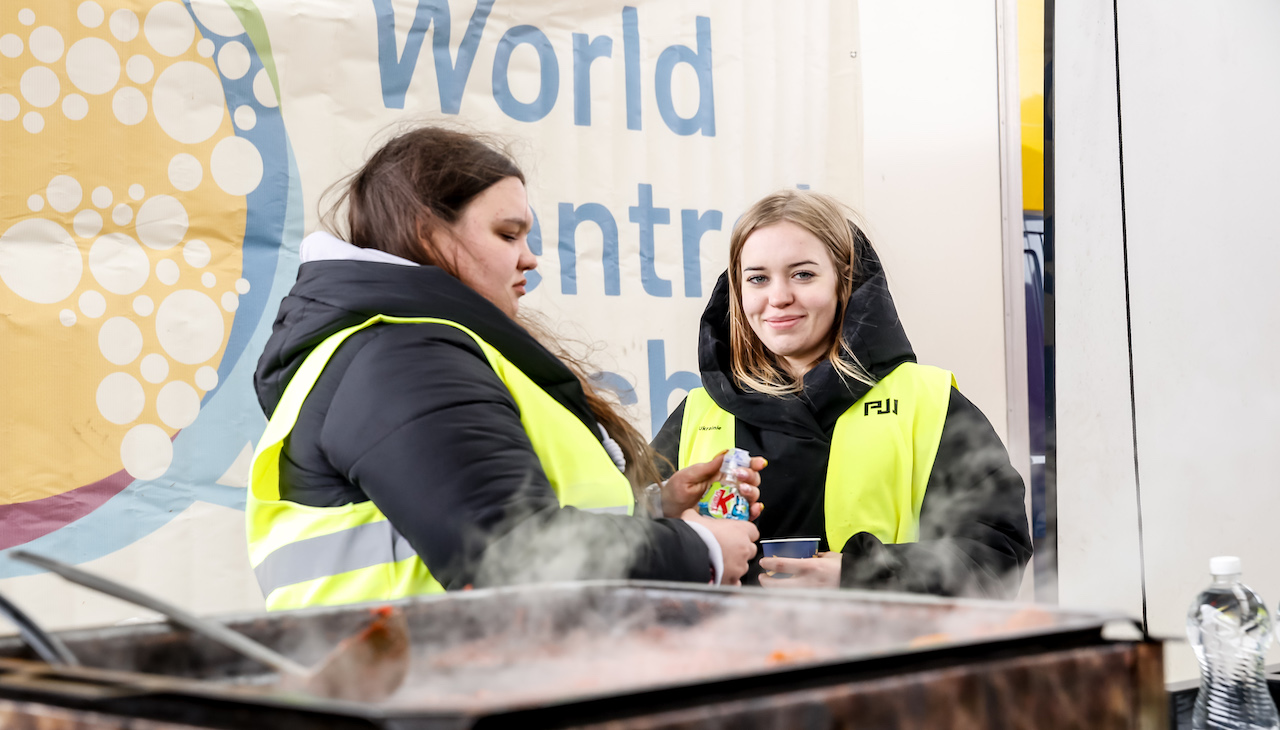 World Central Kitchen volunteers on the Polish-Ukraine border. Photo: Dominika Zarzycka / NurPhoto via Getty Images