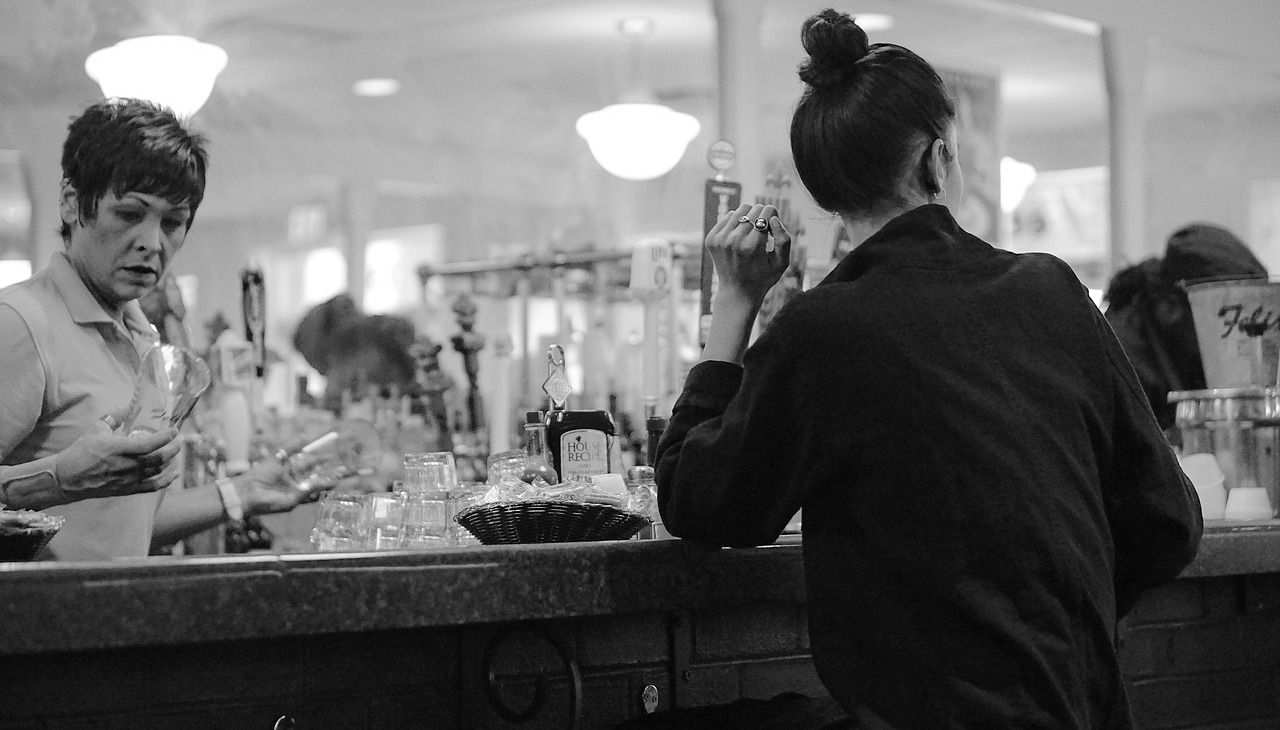 Women at bar.