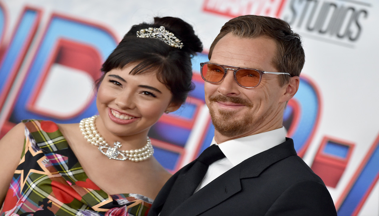 Xochitl Gomez with 'Doctor Strange' co-star Benedict Cumberbatch at the premiere of 'Spider-Man: No Way Home.' Photo: Axelle/Bauer-Griffin/FilmMagic.