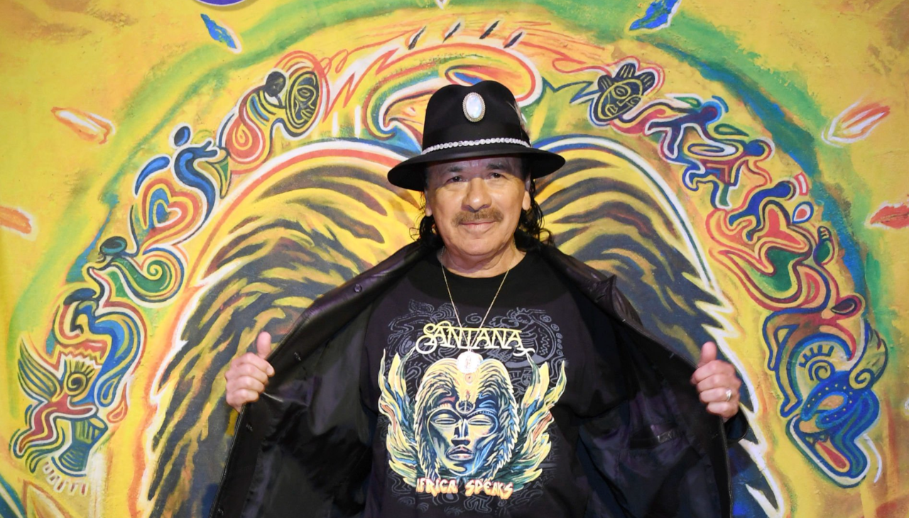 Mexican-American guitarist Carlos Santana will star in his autobiographical film. Photo: gettyimages.