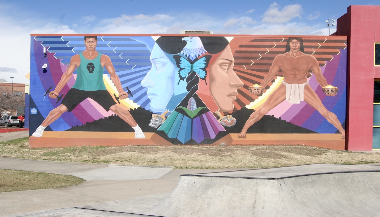 'La Alma', by Emanuel Martinez was completed in Denver in 1978, is now in danger of being erased. Photo: Chicano/a/z Murals of Colorado Project.