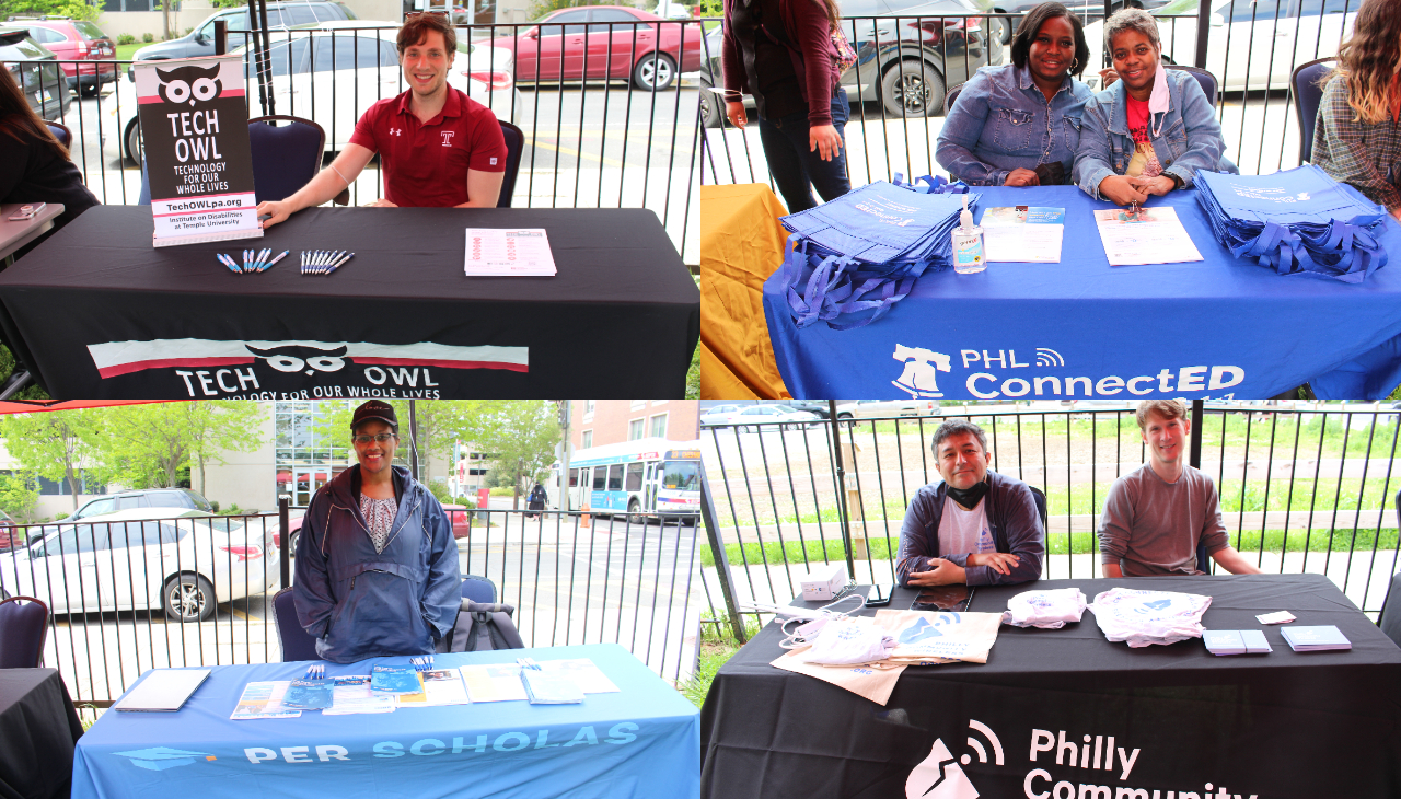 Exhibitors at Temple University's Digital Equity Day. Photo credit: Emily Leopard-Davis/AL DÍA News