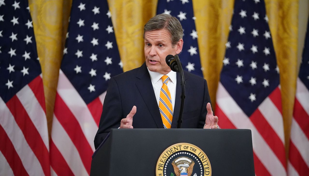 Tennessee Governor Bill Lee on a visit to the White House in April 2020. Photo: Mandel Ngan/AFP via Getty Images.