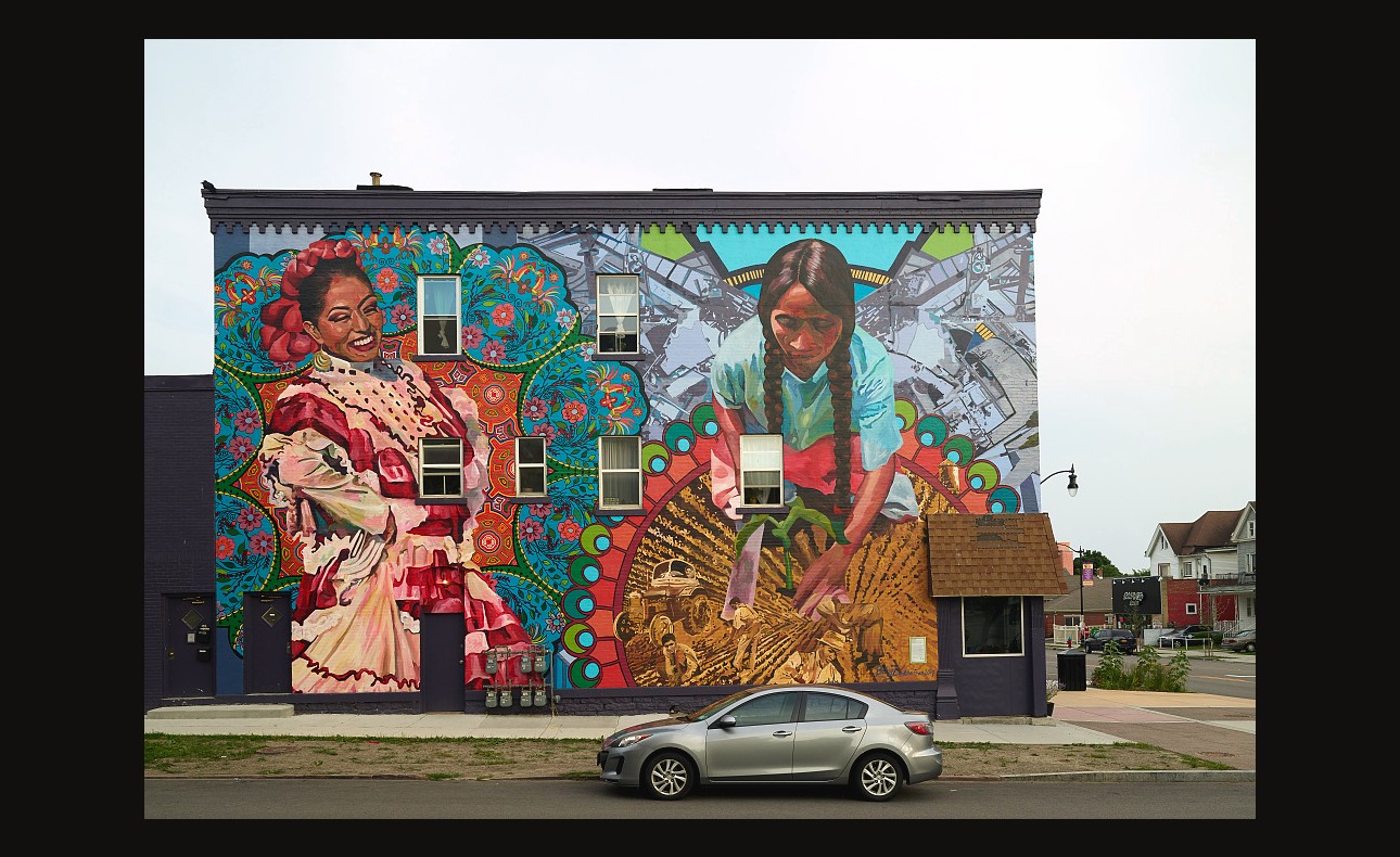 A Latino mural in Buffalo, NY, 2017. Photo: Carol M. Highsmith, LOC/Flickr