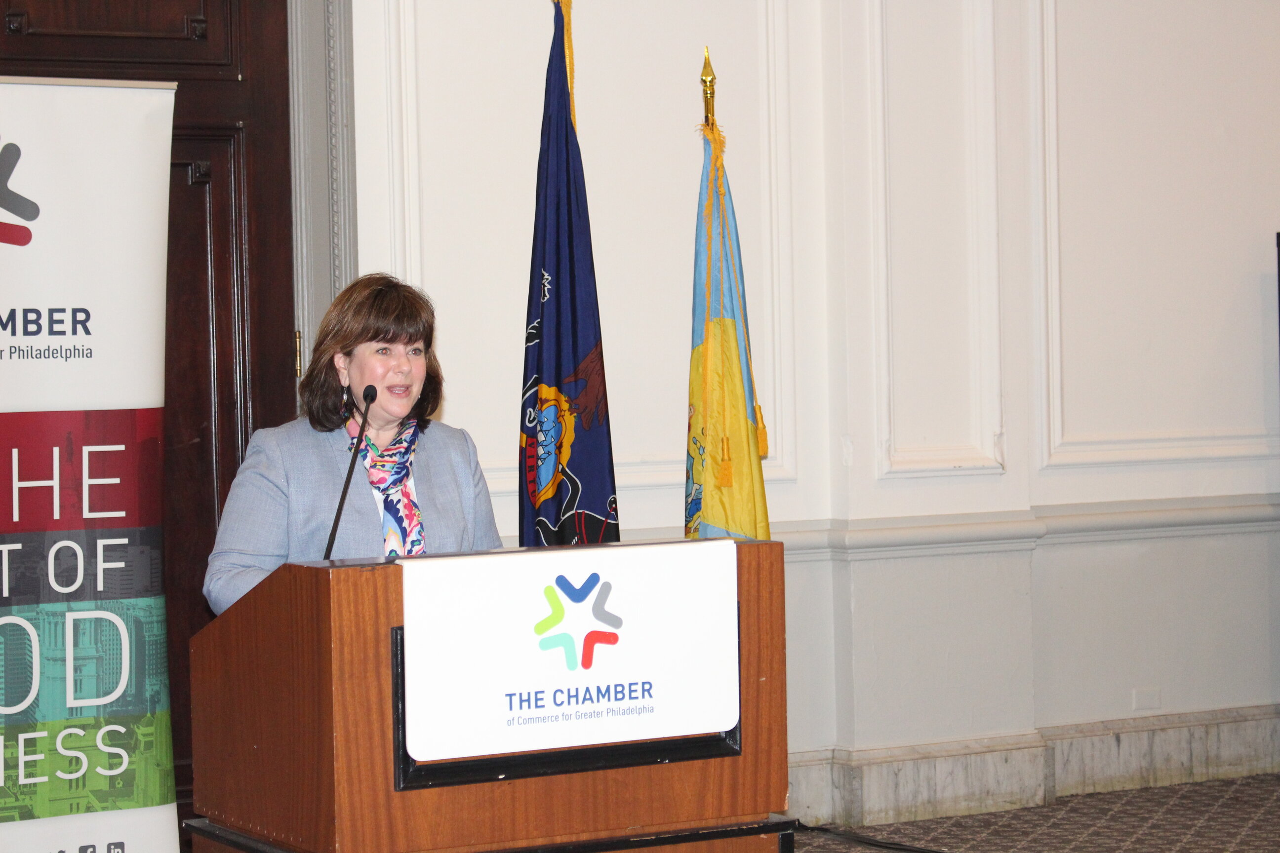 Chellie Cameron was named the next president & CEO of the Chamber of Commerce for Greater Philadelphia during a press conference on May 19. Photo: Jensen Toussaint/AL DÍA News. 