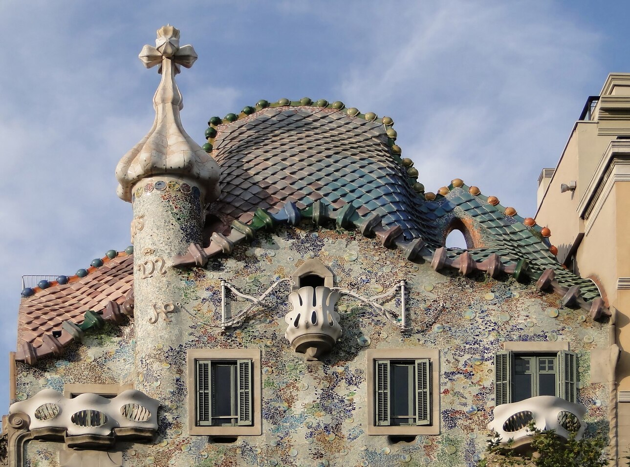 Casa Batlló is a modernist building located at Passeig de Gràcia 