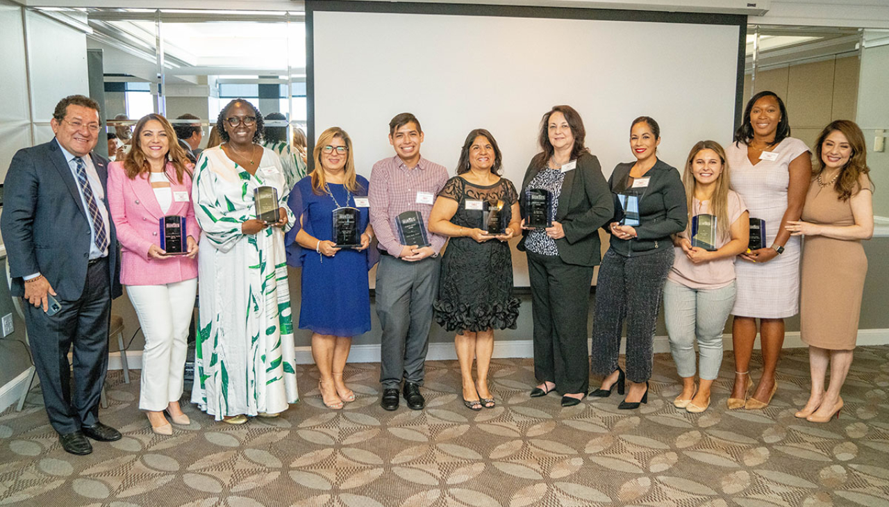 Hernan Guaracao, Brunilda "Cookie" Sanchez, Monica J. Harmon, Wanda Nolasco, David Álvarez-Sánchez, Alicia Valentin, Dr. Donna Volpe, Dr. Melissa Pluguez Moldavskiy, Rebecca Rivas, Tracy Walker, Dr. Adriana Perez. Photos: Peter Fitzpatrick/AL DIA News