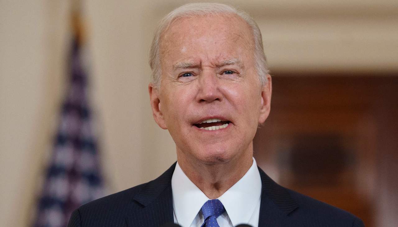 President Joe Biden speaks at a press conference after the Supreme Court ruling that overturned Roe v. Wade. Photo: Mandel Ngan/AFP via Getty Images.