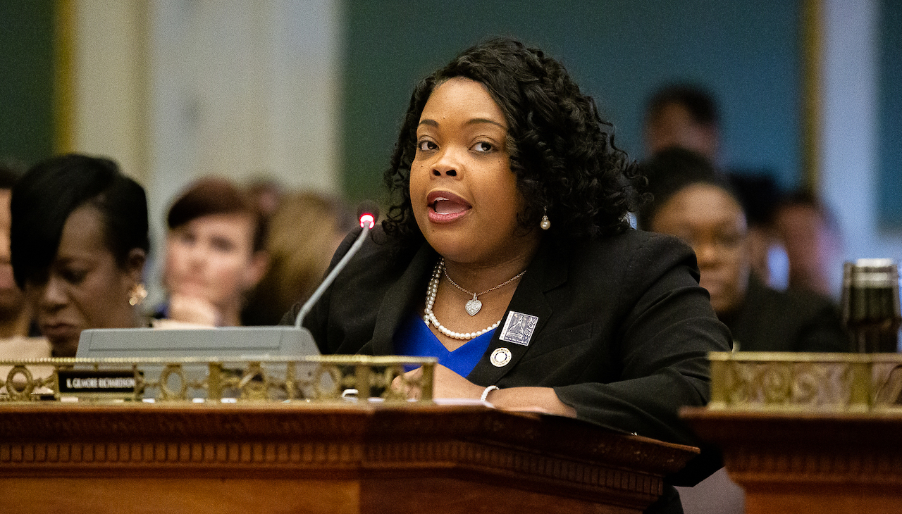 Councilmember Kathy Gilmore Richardson introduced the curfew bill last week. Photo: Jared Piper/PHL Council. 