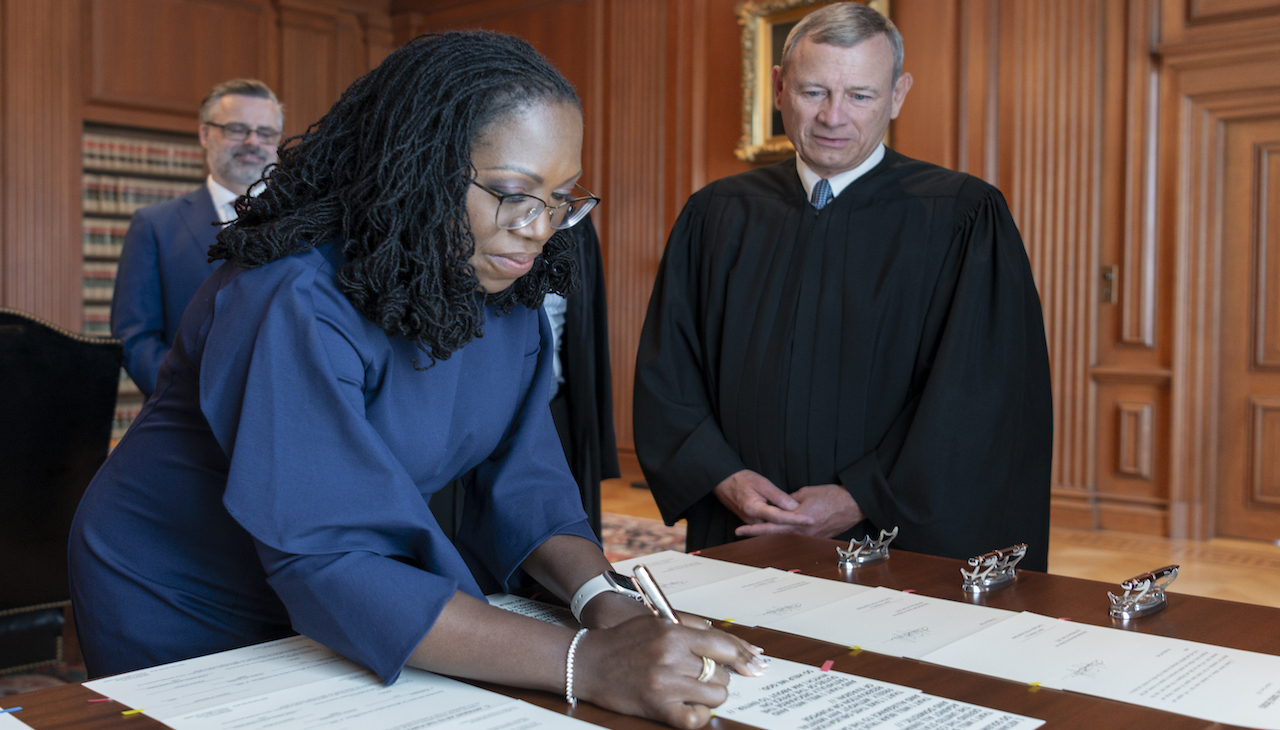 Ketanji Brown Jackson is the newest U.S. Supreme Court Justice. Photo: Fred Schilling/Collection of the Supreme Court of the United States via Getty Images.