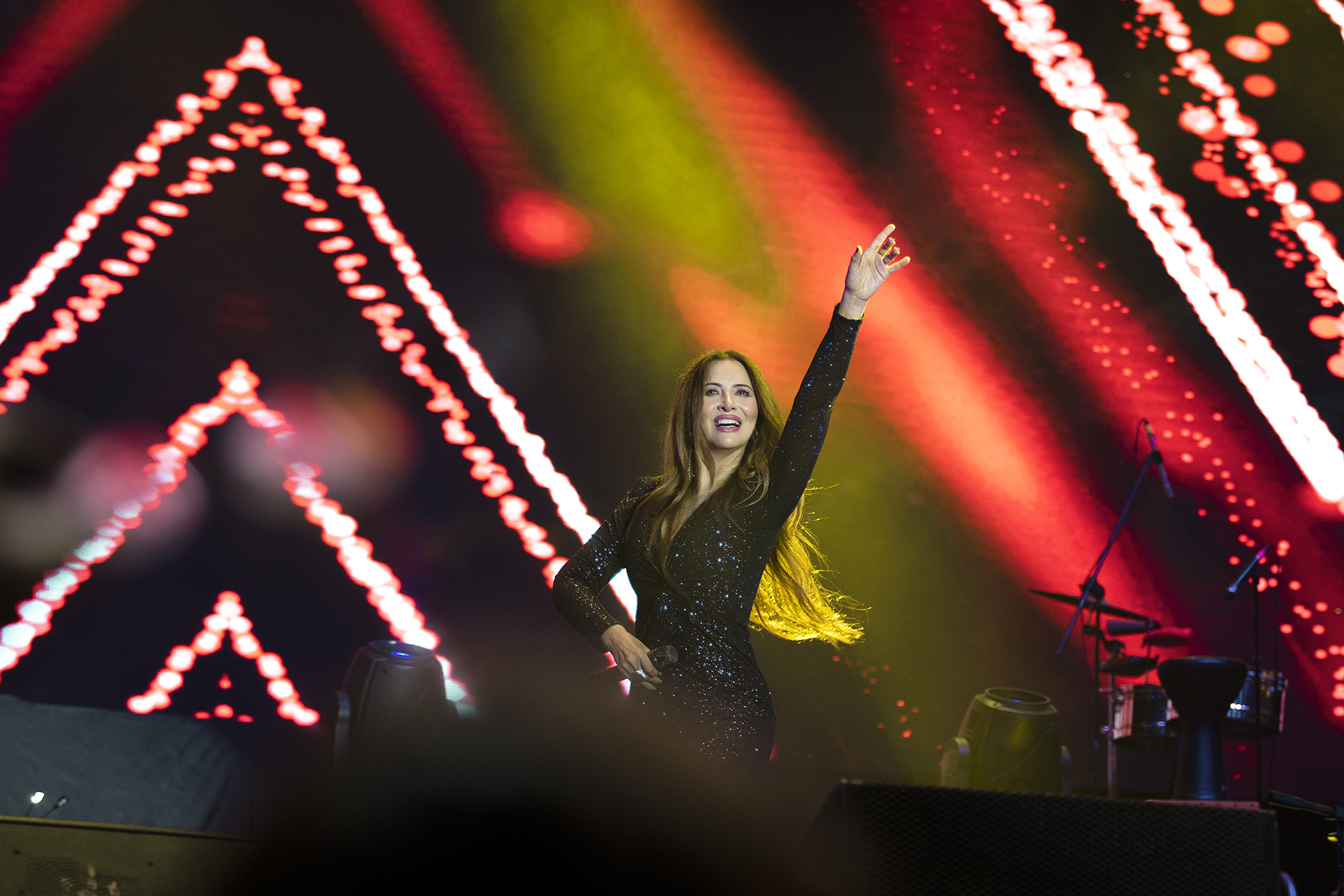 Myriam Hernández during a show in Lima (Peru)