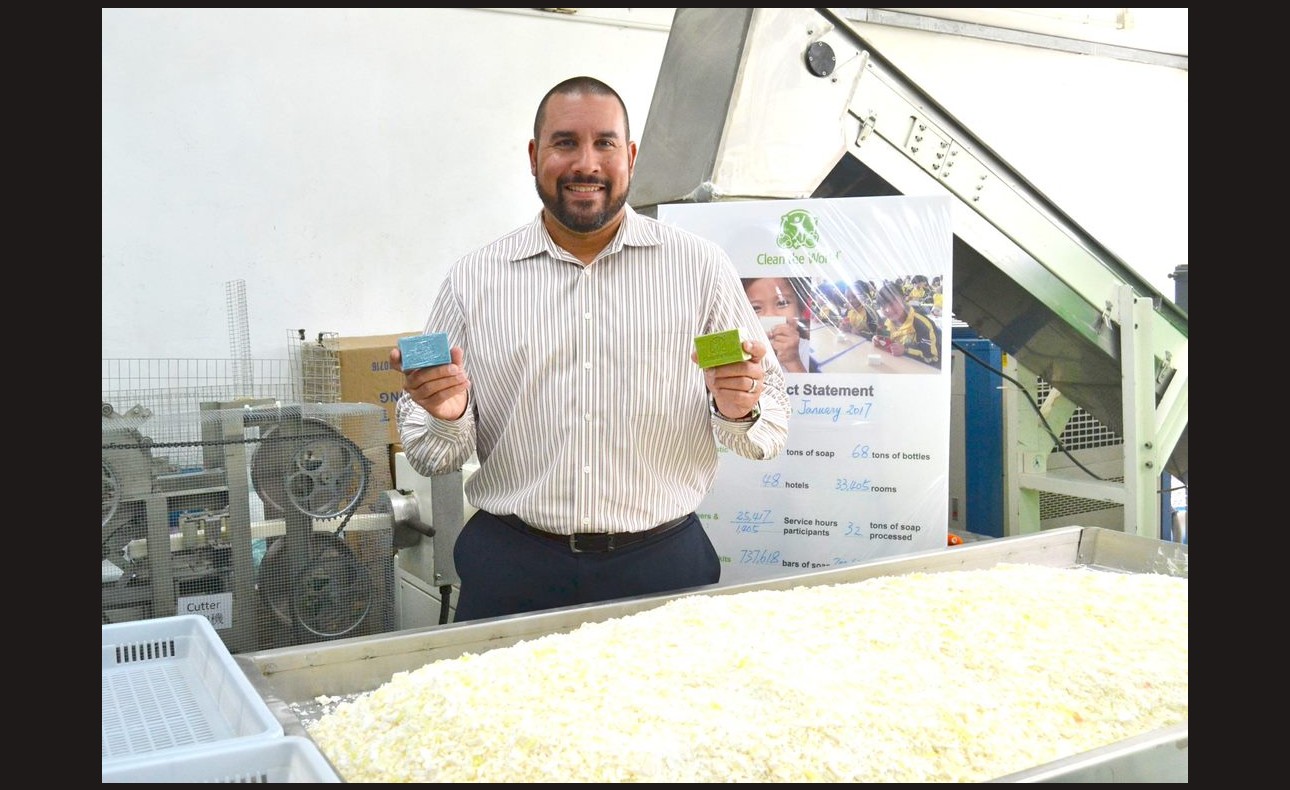 Half Puerto Rican, half German, Shawn Seipler is the founder of Clean the World. Photo: Clean the World