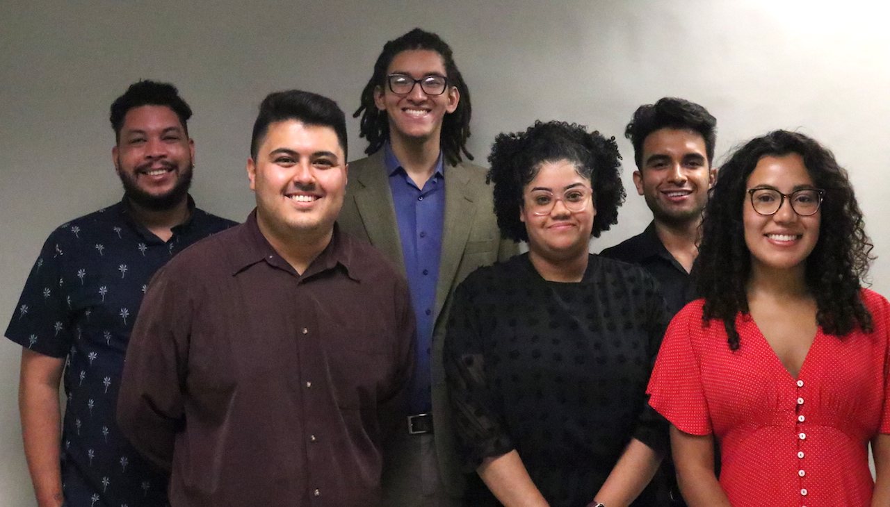 Left to right: Carlos Nogueras, Alan Nunez, Eliot Olaya, Jennifer Hernandez, Rodrigo Campos-Sanchez, Renata Kaminski