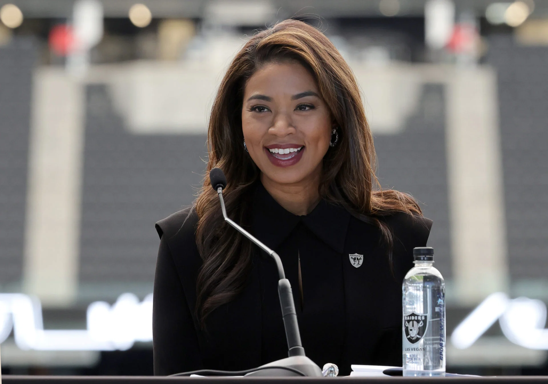 Sandra Douglass Morgan has broken a barrier, becoming the first Black woman to be named president of an NFL team. Photo: Ethan Miller/Getty Images.