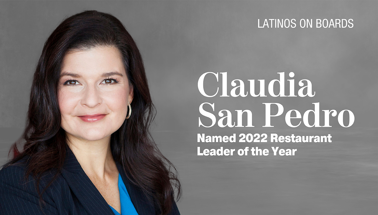 Claudia San Pedro, 2022 Restaurant Leader of the Year.