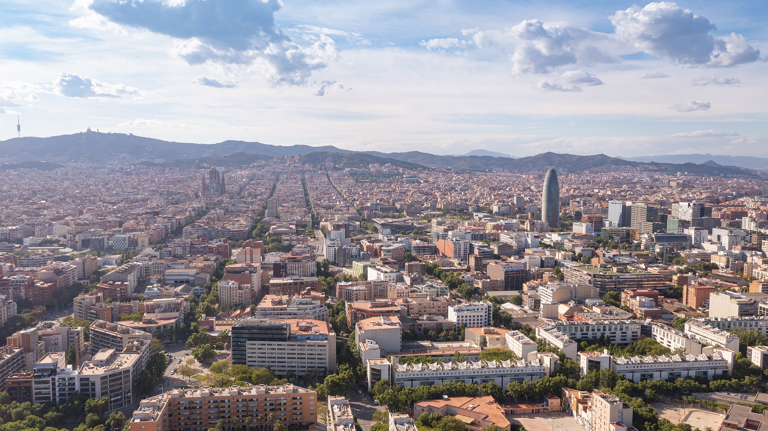 aerial view of Barcelona