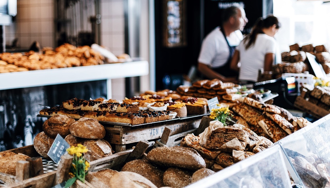 Bakery shop. Image to illustrate note about small businesses.