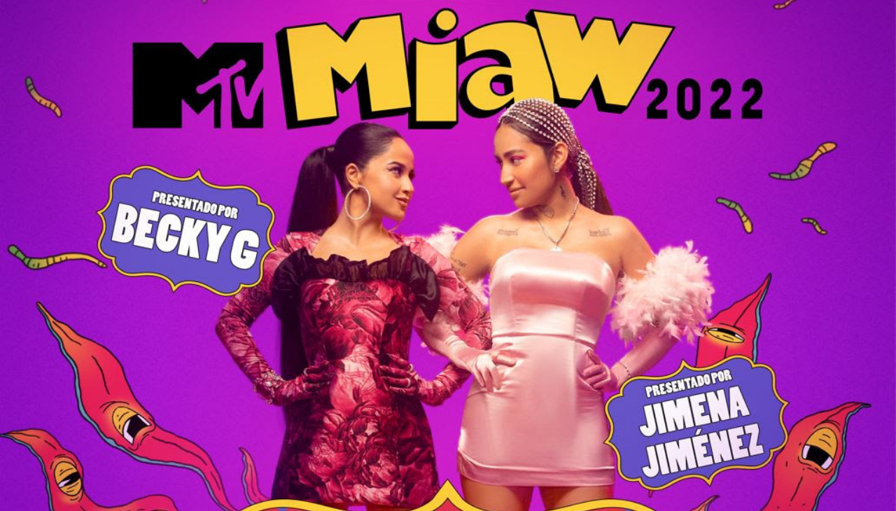 Becky G and Jimena will host the 2022 MTV Miaw Awards. Photo: MTV