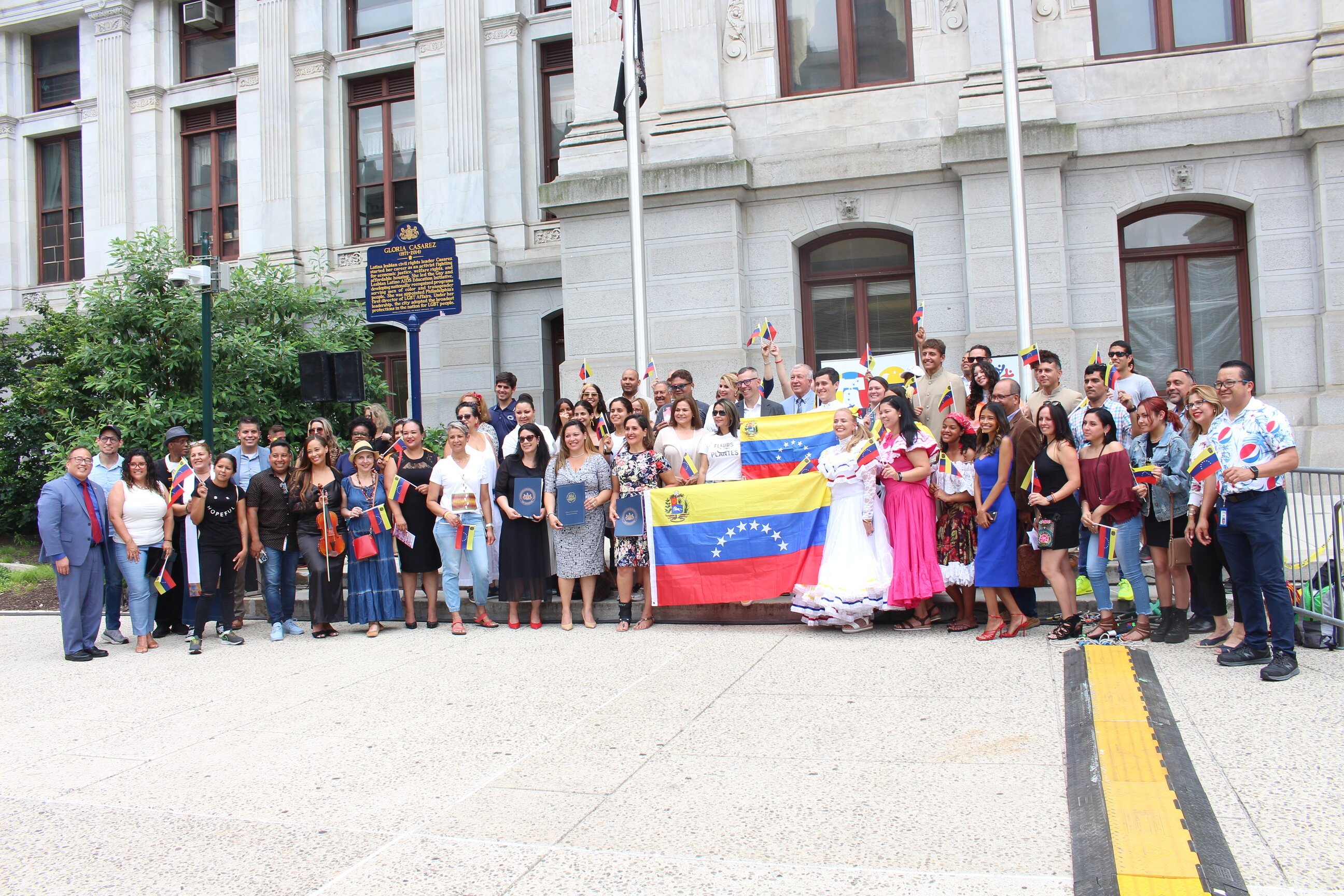 The Venezuelan community celebrates its independence day in Philadelphia. Photo: Jensen Toussaint/AL DÍA News.