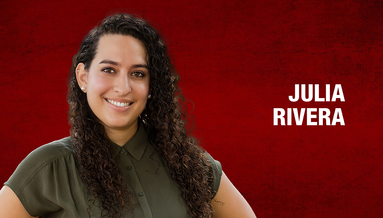 Julia Rivera is one of the 2022 AL DÍA 40 Under Forty honorees. Graphic: Maybeth Peralta/AL DÍA News.