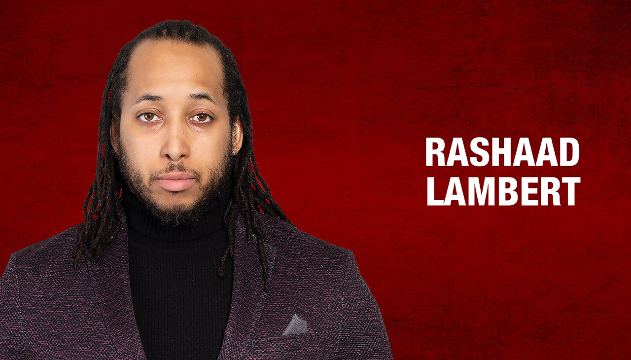 Rashaad Lambert is one of the 2022 AL DÍA 40 Under Forty honorees. Graphic: Maybeth Peralta/AL DÍA News.