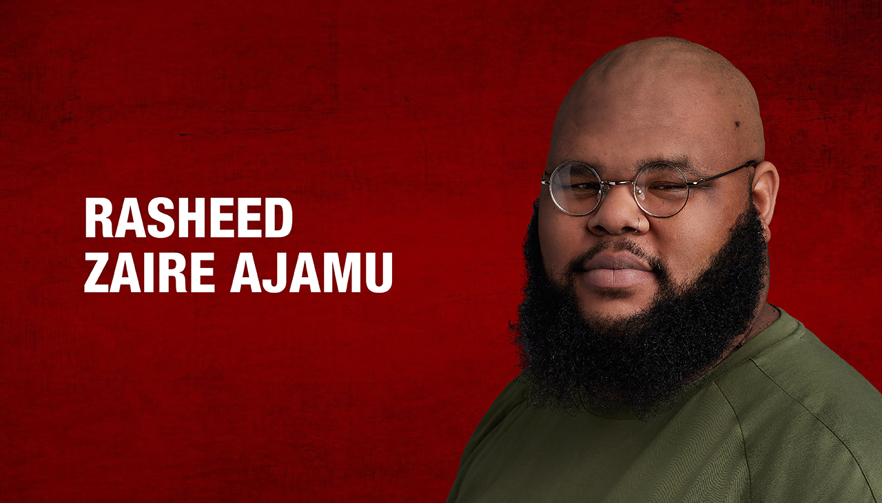 Rasheed Zaire Ajamu is one of the 2022 AL DÍA 40 Under Forty honorees. Graphic: Maybeth Peralta/AL DÍA News.