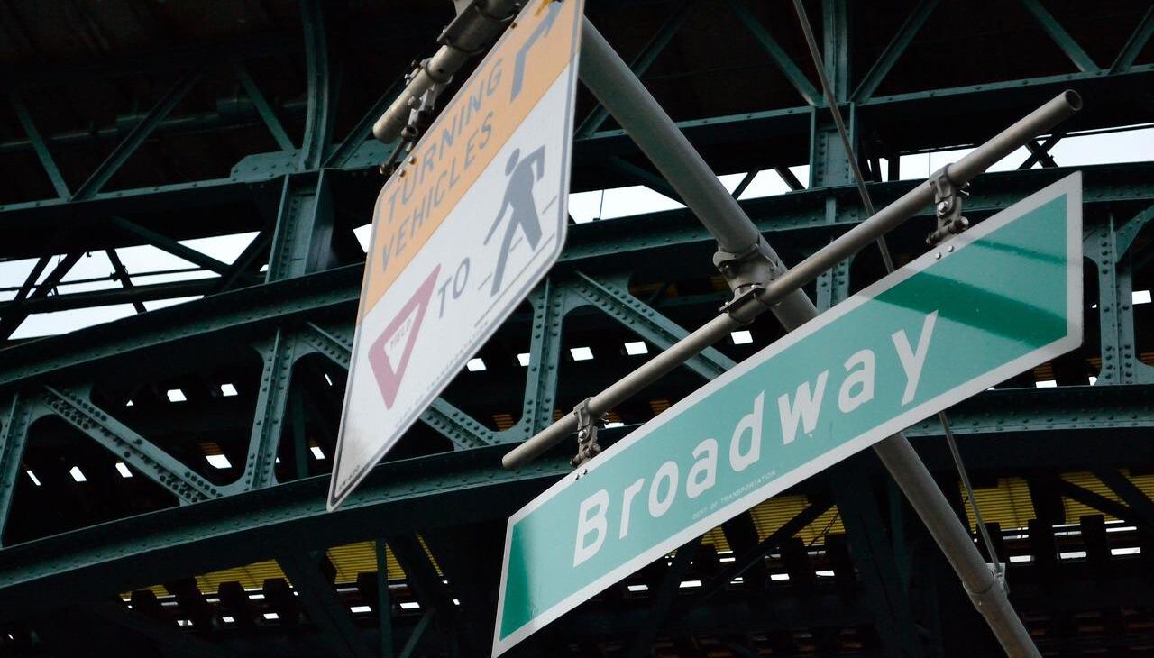 Broadway street sign.