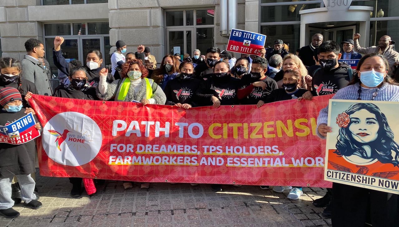 Pictured: New Hampshire State Rep. Maria Perez in an immigration rally.