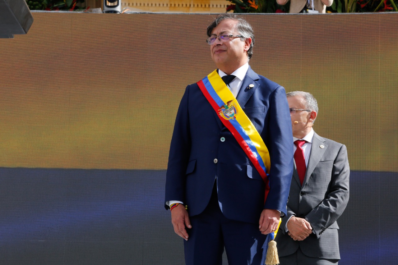 Gustavo Petro was sworn in this Sunday as president of Colombia, after winning the second round elections held on June 19, and gave his first speech as president. Alexa Rochi / AL DÍA