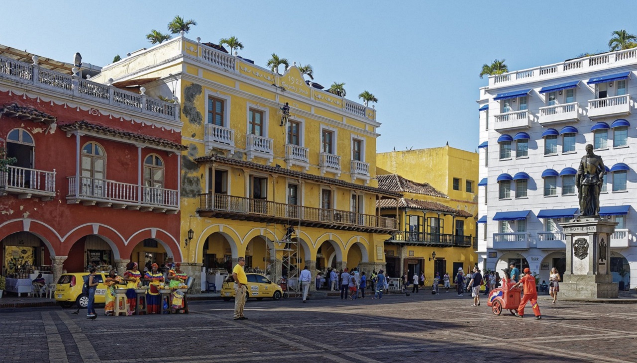 El Centro Histórico de Cartagena de Indias es un ícono de esta ciudad del Caribe colombiano.