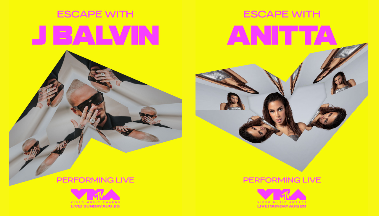 J Balvin and Anitta will participate in the 2022 VMAs on MTV. Photo: MTV