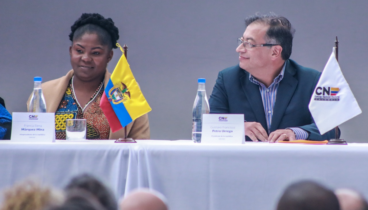 Expectation in Colombia and in the region for the government of Gustavo Petro and Francia Márquez, the vice president, which marks an unprecedented event in the country's political history. Alexa Rochi / AL DÍA