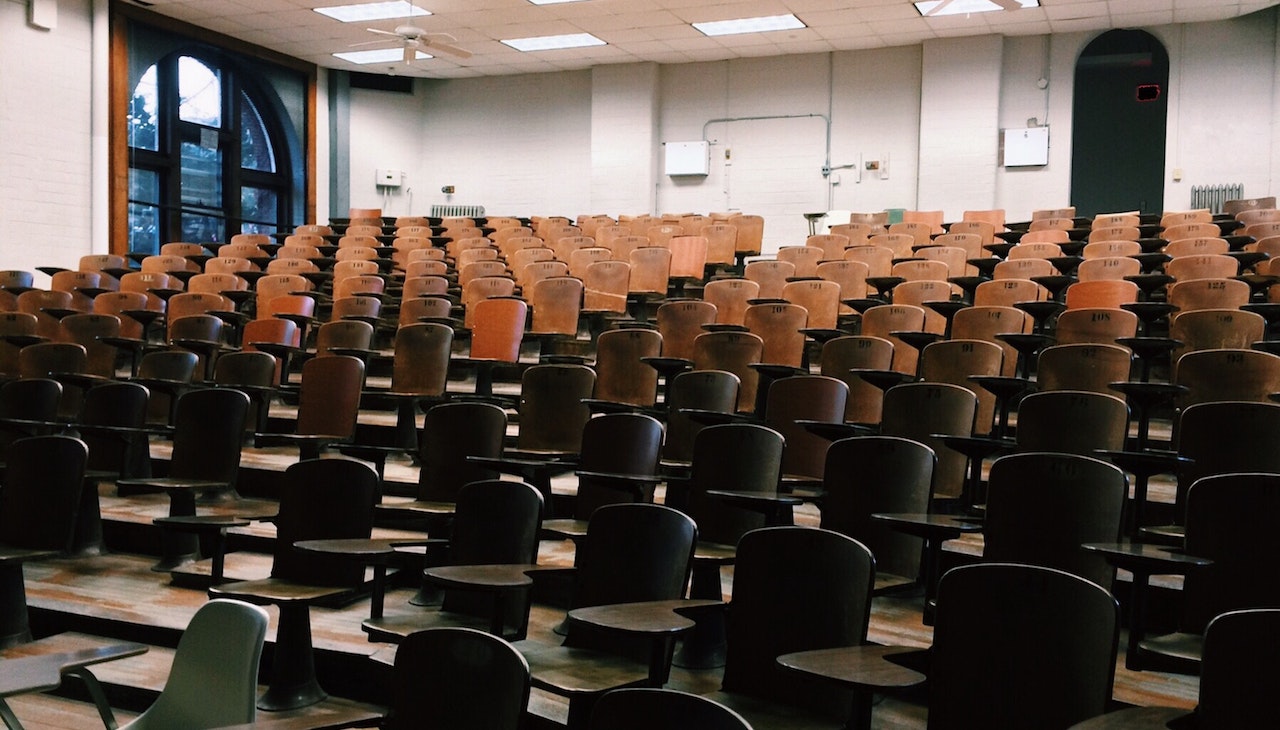 Classrooms full of chairs. 