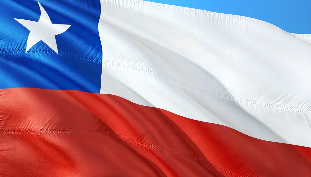 Flag of Chile. 