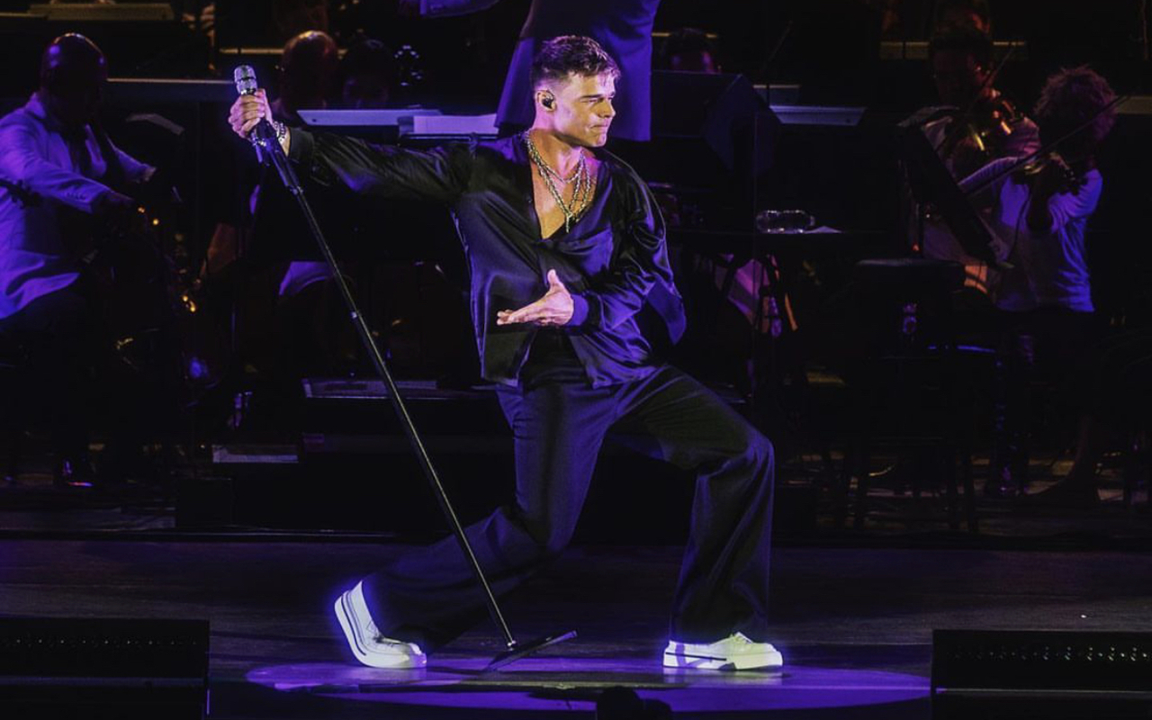 Ricky Martin in concert at the Hollywood Bowl. Instagram of @ricky_martin.