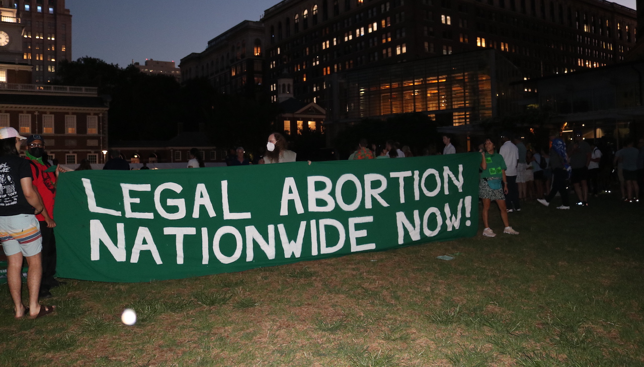 Pictured: Abortion activism group rallies at Independence Hall