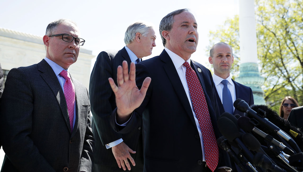 Texas AG Ken Paxton ran away from two subpoena deliveries. 