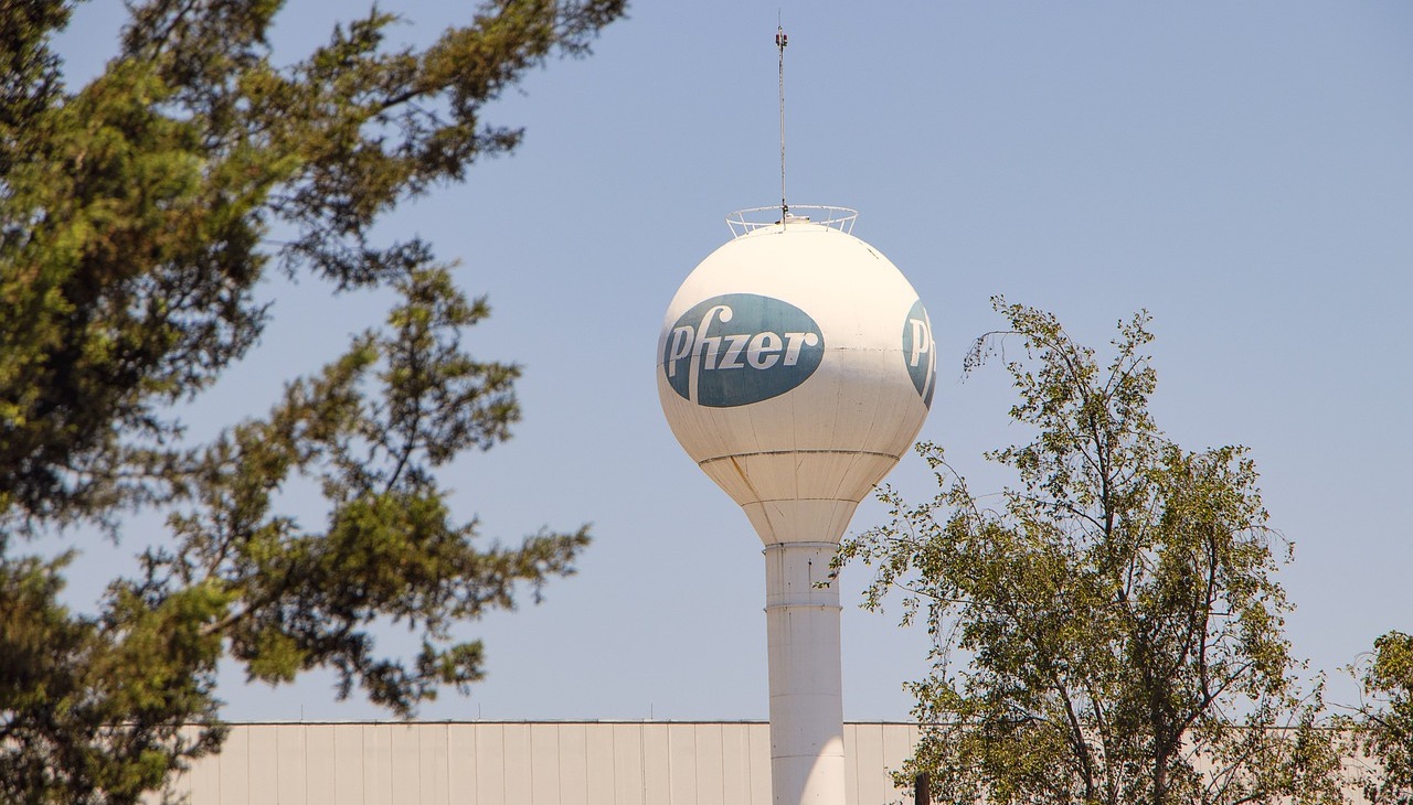 Pfizer sign.