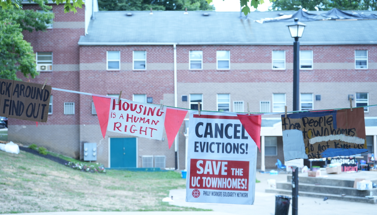 Pictured: UC Townhomes Coalition encampment area