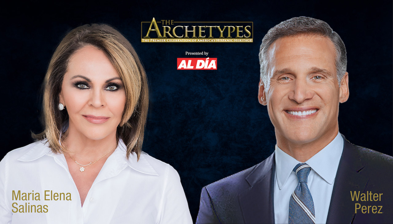 Maria Elena Salinas and Walter Perez