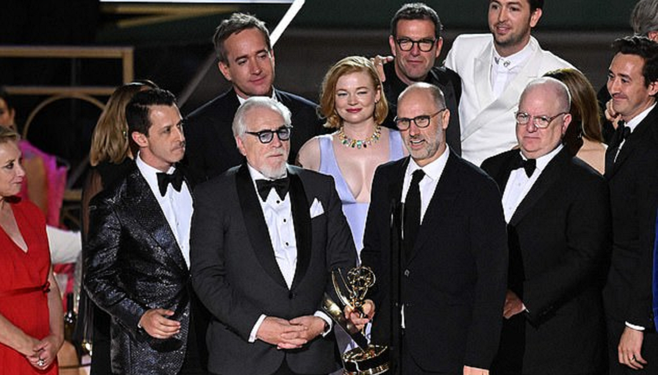 Part of the 'Succession' crew who received awards tonight in Los Angeles. Getty Images