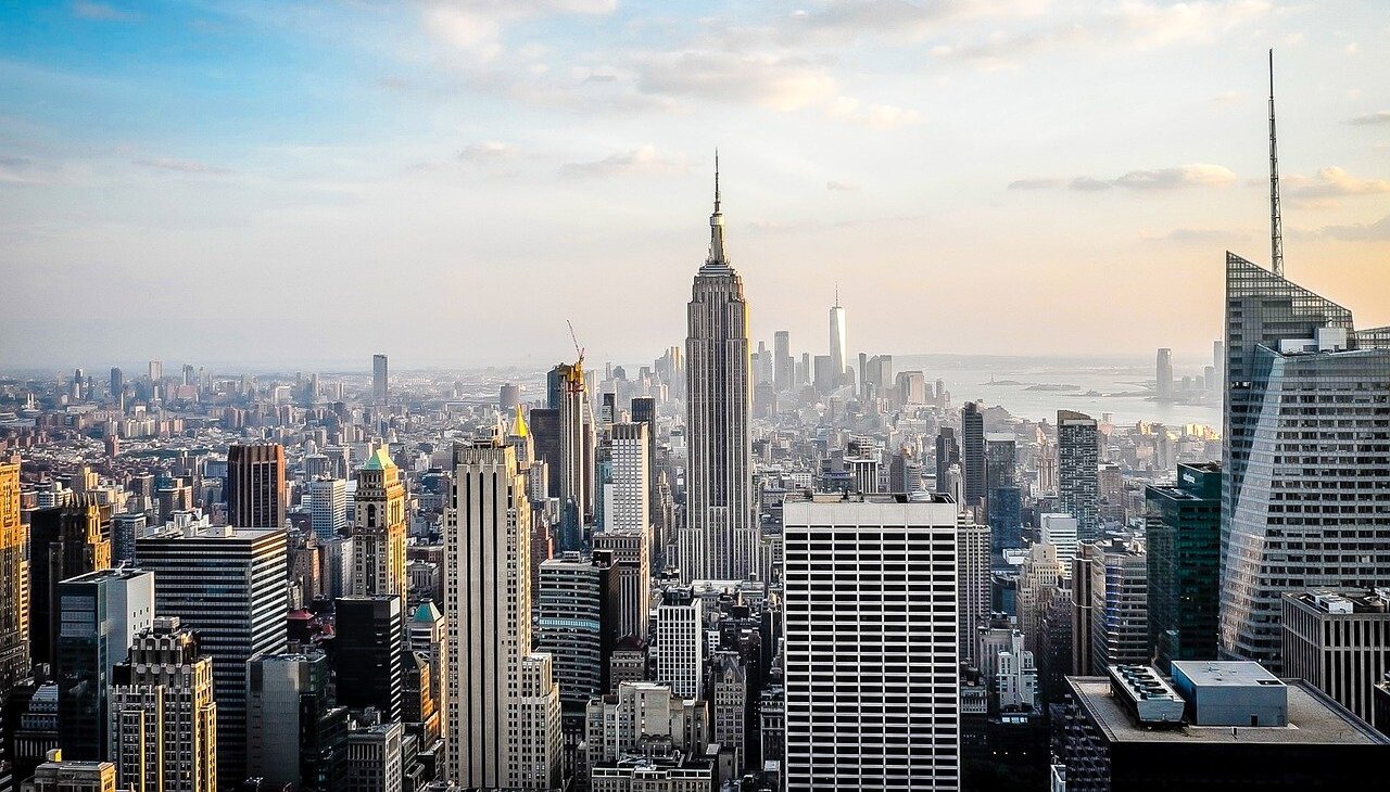 Panoramic view of New York City.