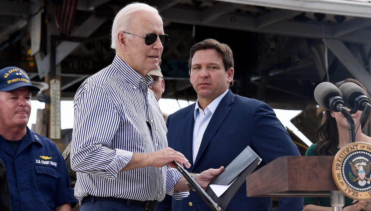 President Biden visits Florida in the aftermath of Hurricane Ian and assesses damages with Gov. Ron DeSantis. 