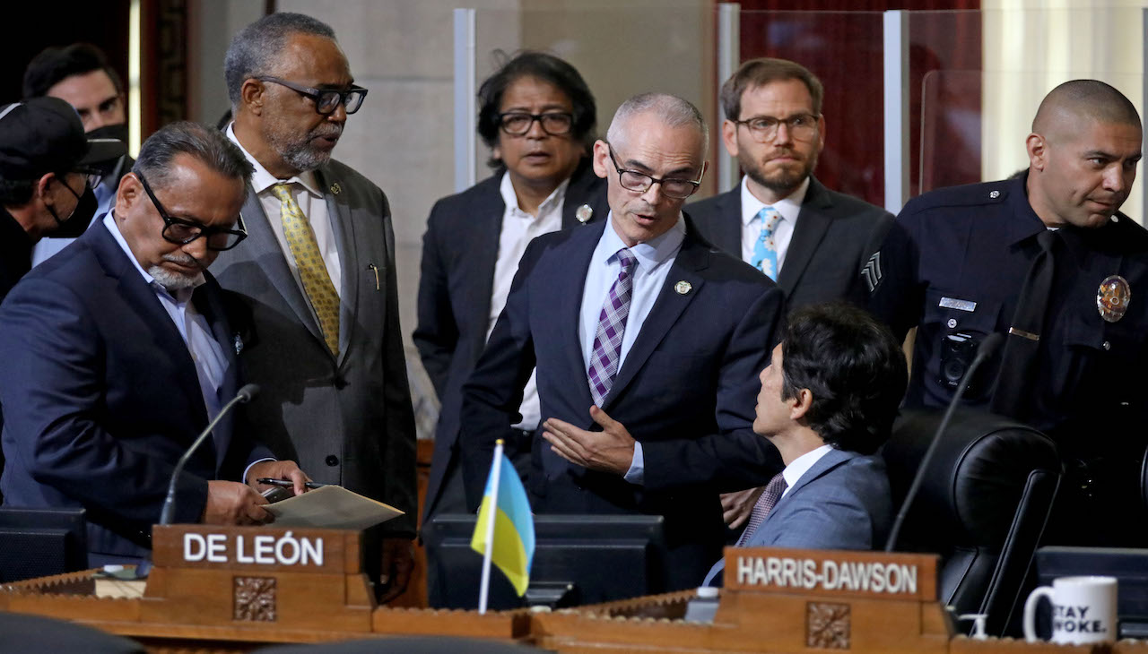 L.A. City councilmembers Kevin de Leon and Gil Cedillo