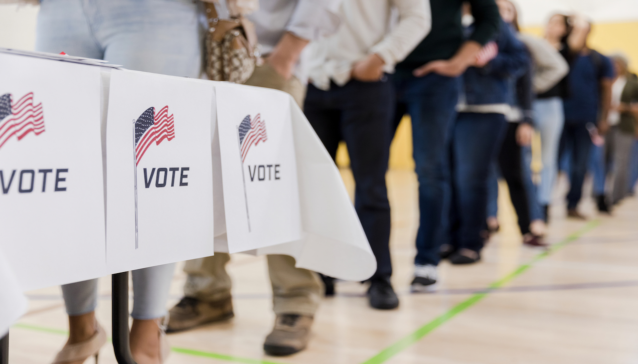 Pictured: U.S. Polling place. Photo: Getty Images.